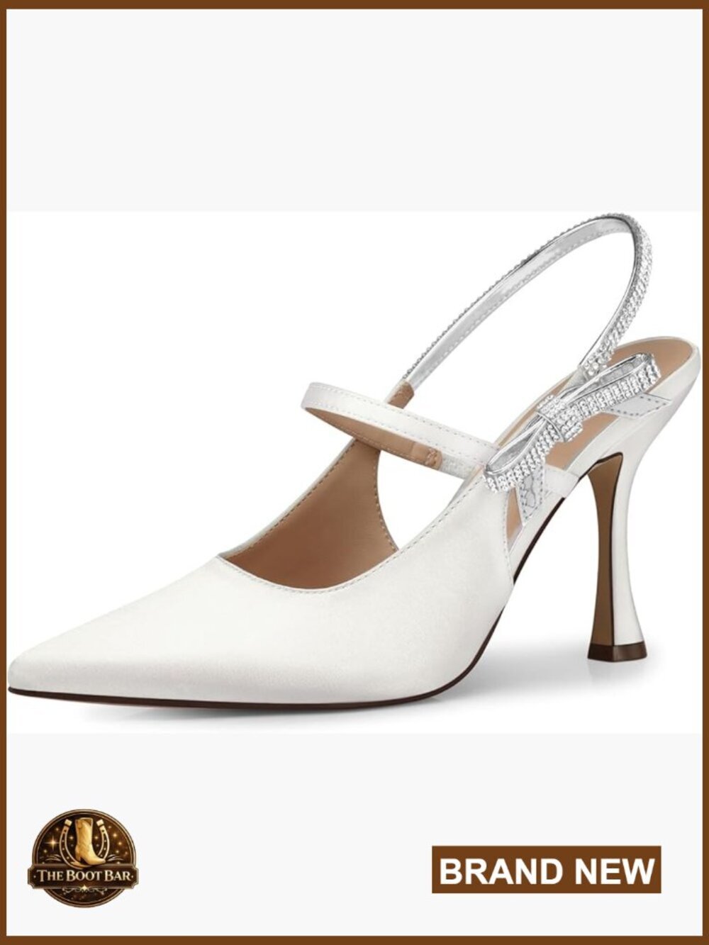 Kitten Heel Pumps: Rhinestone Bow Bride Wedding Prom Dress Shoes